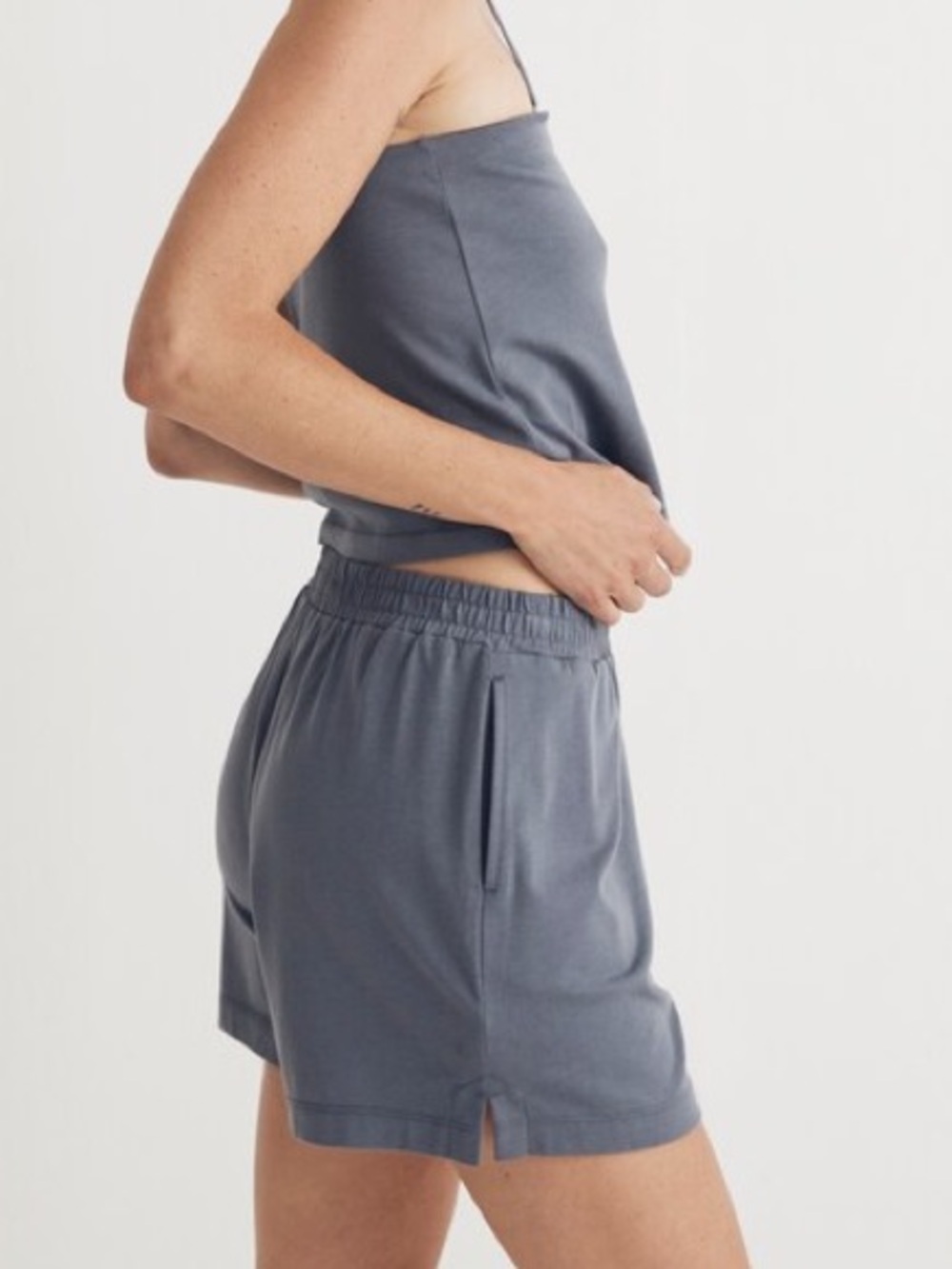 Madewell Jersey Pull On Shorts Sunfaded Indigo Style #NL379 Womens Size XL